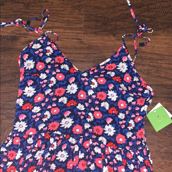 NWT Kate Spade French Navy Floral Romper size M - Picture 3 of 5